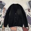 Nuevo suéter de punto estilo japonés, combinación de colores retro, suéter de manga larga para hombre y mujer, estilo ins callejero, suelto, casual, abrigo cárdigan, moda