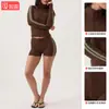 Conjunto de Ropa de Yoga Transfronterizo Ajustado Secado Rápido Bloque de Color Chaqueta de Manga Larga Conjunto de Pantalones Rectos Sueltos para Correr al Aire Libre Fitness