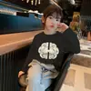 H2394 # Camiseta de Manga Longa 100% Algodão para Meninas, Novo Estilo Primavera e Outono 2025, Camiseta Básica da Moda Infantil, Top Tendência.