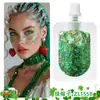 Gel Brillante Transfronterizo en Bolsa para Festivales de Carnaval, Maquillaje de Brillo Facial, Escamas de Brillo Corporal, Parches de Maquillaje