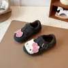 2025 Nuevo Invierno Niñas Gato Kt Lindo Cálido Zapatos Birkenstock Niños Versátil Antideslizante Gorro de Lana Zapatos de Algodón