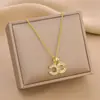 Colar Europeu e Americano de Moda Transfronteiriço com Pingente de Letra em Aço Titânio para Mulheres, Não Desbota, Design de Alta Qualidade, Joia de Corrente Versátil para Clavícula