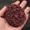Colgante de bola de juego de nueve dragones de madera lobular de sándalo rojo de la India, etiqueta para coche, colgante tallado, joyería artesanal, pieza de mano, texto de caoba, juego