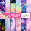 12 Folhas/Pacote Transfronteiriço Novo Papel Material para Caderno Estrela Brilhante Roxo Amazon Estilo Ins Papel de Fundo para Scrapbook