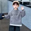 Moletom gola alta masculina outono e inverno com veludo extra novo estilo 2026 inverno infantil camada interna quente camisa base de veludo integrada