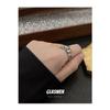 Anillo coreano de viento frío de metal plisado para niñas, temperamento de nicho, simple, textura irregular, anillo abierto al por mayor
