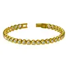 Moda Europea y Americana Lujo Ligero Pulsera de Zirconia 3A Incrustada Venta Caliente en Amazon Pulsera Tenis de Acero Inoxidable con Incrustaciones Internas de Perlas