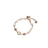 Pulsera de Perlas de Agua Dulce y Cristales Mixtos Estilo Europeo y Americano para Estudiantes Mujeres Pulsera Barroca Cristal de Fresa Regalo de Tanabata