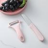 Set de Pelador de Melón y Cuchillo para Fruta de Dos Piezas, Plegable, Herramienta de Cocina Multifuncional, Cuchillos Dobles, Set de Cuchillos Portátil