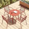 Mesa y silla para exterior Silla plegable para patio Hablando de tienda de té con leche Combinación Mesa de té y silla para balcón Juego de tres piezas de hierro Internet en casa Celebrado