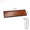 Bandeja de Madera Nueva para Sala de Estar, Bandeja de Té con Bordes Biselados, Plato Rectangular Largo de Madera para Hotel