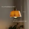 Lustre de Cerâmica Pintado à Mão Estilo Retrô Francês, Estilo Antigo para Restaurante Bar, Corredor de Entrada, Pequeno Lustre Criativo para Quarto ao Lado da Cama