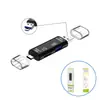 Lector de Tarjetas Multifuncional Tipo-C Cinco en Uno D-188 Tf Android USB a Otg2.0 Adaptador para Teléfono Móvil