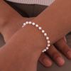 Original Huanmu Trade Jewelry Moda Feminina Aço Inoxidável Pulseira de Pérolas de Imitação Outono e Inverno Dourado Elegante Estilo Retro