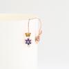 Aretes de Plata Esterlina S925 Gancho para Oreja Almohadilla Vacía Accesorios Hechos a Mano DIY Aretes Almohadilla Vacía Mariposa Flor Accesorios para Aretes Artísticos