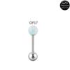 Aretes Transfronterizos de Acero Titanio G23 16G/1.2mm Aobao Uña de Lengua F136Titanio Joyería para Perforación Corporal