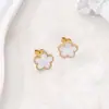 Pulseira trevo de cinco folhas transfronteiriça cinco flores conjunto de joias colar brincos três peças luxo leve joias de alta qualidade fabricantes atacado