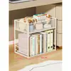 Estante de livros móvel sob a mesa estante de chão para livros estante de acabamento carrinho lateral de mesa mesa lateral de escritório estante de armazenamento com rodas para estudantes