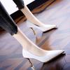 Zapatos de Tacón Alto Versátiles y Elegantes Que Combinan Bien con Faldas, Zapatos Individuales Bajos de Estilo Británico Retro de Celebridad de Internet 2025