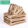 Cesta de almacenamiento para decoración de exhibición de supermercado caja de almacenamiento de madera caja de madera caja con marco de madera caja de almacenamiento caja de madera rústica envejecida