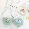 Bolsa Transversal de Palha Desenho Animado Infantil, Bolsa de Armazenamento para Viagem ao Ar Livre de Aparência Elegante, Bolsa de Ombro para Férias na Praia de Menina
