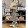 Jeans acampanados vintage lavados teñidos con lodo amarillo para mujer, nuevo estilo primavera y otoño, cintura elástica, corte ajustado, pantalones bootcut favorecedores