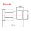 Conector RF coaxial SMA SMA-JK rosca exterior/exterior agujero interior/aguja a rosca interior/exterior agujero interior/aguja