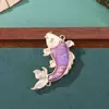 Pingente de Brocado da Dinastia Song com Peixe Koi Bordado Dupla Face Presentes Culturais e Criativos Broche para Hanfu Qipao Acessórios de Joias Semi-Acabados Venda por Atacado