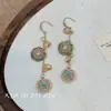 Pendientes Largos Florales Estilo Retro Francés Hong Kong, Lujo Ligero, Moda de Gama Alta Versátiles Pendientes Nuevos de Verano para Mujer