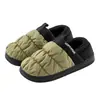 Pantuflas de Algodón con Felpa Plus para Mujer para Otoño e Invierno, Pantuflas Gruesas de Felpa Resistentes al Desgaste y Cálidas, Zapatos de Algodón con Felpa Impermeables Antideslizantes para Invierno