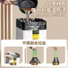 Bolsas de Basura para Uso Doméstico, Engrosadas, Grandes, con Asas, para Uso en Cocina y Oficina, Bolsas de Plástico Negras con Cierre de Cordón, Al por Mayor