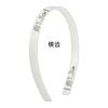 Diadema negra de dientes planos horizontales de 1.5 cm 37.6 cm parche fino con hebilla para la cabeza diadema base para bricolaje venta al por mayor