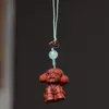 Barbie sândalo Pau-rosa sândalo verde esculpido Cachorrinho Teddy corrente para celular pingente decorações de mochila