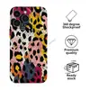 Capa de celular com camuflagem color-blocking e estampa de leopardo estilo europeu e americano para iPhone 17/15 Pro, capa protetora de filme personalizada para Apple 13 Pro Max