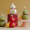 Regalo de Año Nuevo 2026 Año del Caballo Decoración Creativa Regalo Fragancia Souvenir Calabaza de la Fortuna Vela Aromática