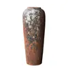 Jarrón de Cerámica Jingdezhen de 35CM Estilo Retro Decoración del Hogar-Estilo Silencioso Jarrón de Flores con Sauce Plateado Jarrón Hidropónico