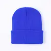 Gorro de Punto Liso Multicolor Infantil Transfronterizo, Gorro de Lana Color Sólido Versátil Otoño e Invierno, Gorro Cálido Unisex al por Mayor