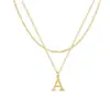 Collar de Hueso de Serpiente Dorado Transfronterizo Europeo y Americano con 26 Letras para Hombre, Microincrustado, Estilo Hip-Hop Simple, Gargantilla de Diseño de Nicho
