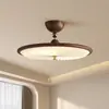 Lámpara de Araña de Techo Plisado para Dormitorio Principal Estilo Medieval Color Grano de Madera Nogal Retro Americano Japonés Lámpara de Habitación Dormitorio Estilo Nuevo Chino