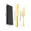 Juego de cuchillo para pastel y espátula de acero inoxidable transfronterizo, herramientas para hornear, espátula para pizza de cocina, cuchillo para pan, tenedor para postre, vajilla para fiestas