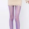 Meias Retrô de Nicho Meias com Recortes em Sarja Femininas Sexy de Renda Verão Meia-calça de Malha Fina Meias de Base Sexy