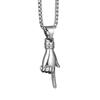 Colar Hip-Hop Transfronteiriço de Aço Inoxidável Estrela de Seis Pontas Colar Masculino Tendência Personalizada Pingente Exagerado Acessórios Colar de Liga