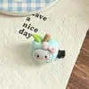 Lindo Clip de Pelo KT Cat Manzana Pato de Goma Tridimensional Ins Estilo Dulce Corazón de Chica Flequillo Clip Lateral tamaño pequeño Dibujos Animados Accesorios para el Cabello Mujer