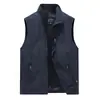 Colete casual clássico popular de primavera e verão para atividades ao ar livre, secagem rápida, moderno, masculino, estiloso, simples, com gola alta, colete para fotografia, moderno 7882