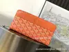 Goya Carteira Longa com Zíper para Dinheiro Bolsa de Couro Genuíno para Negócios Bolsa Clutch Pied-de-poule Unissex Carteira Casual