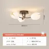 Luminária de Teto para Sala de Estar Estilo Vintage Francês Luxo Leve Sensação de Alto Padrão Flor Retro Olho de Boi Grande Proteção Ocular 6 Nova Luminária para Restaurante Ferro