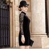 Venta al por mayor de fábrica nuevo vestido de terciopelo para mujer otoño 2023 estilo nacional cuello retro cheongsam mejorado falda