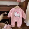 Macacão de Bebê 2026 Primavera/Outono Super Fofo Lindo Macacão de Desenho Animado para Meninos e Meninas Pijama Longo com Pé Pérola Tendência