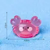 Par de cangrejos creativos en miniatura que brillan en la oscuridad, accesorios decorativos 3D DIY de bolsa sorpresa, adornos de escritorio en miniatura