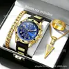 Set Popular de Relojes para Hombre Transfronterizo, Reloj de Negocios de Alta Gama para Hombre, Reloj de Regalo para Hombre, Set de Cuatro Piezas al por Mayor